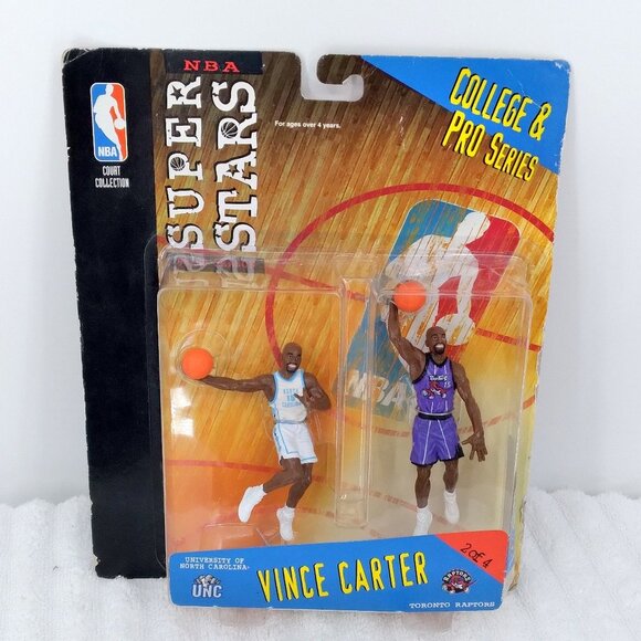 NBA Super Stars College and Pro Series Vince Carter NC and Raptors Action Figure - Picture 1 of 4